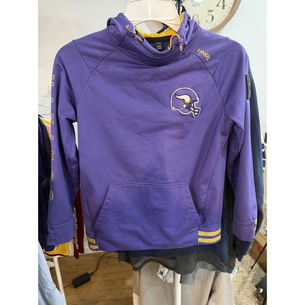 UNRL Minnesota Vikings Youth Purple Pullover Hoodie